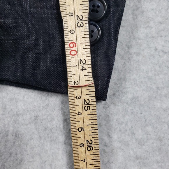 Hart Schaffner Marx Mens 44R Gray Plaid 100% Wool Sport Coat Blazer Dillard's - Picture 10 of 10